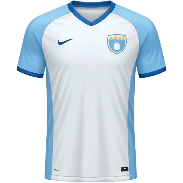 maglia bianca e azzura di calc  emoji