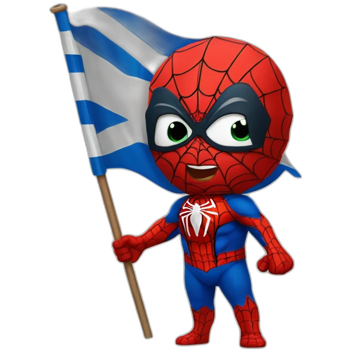 Spider-Man with flag Israël emoji