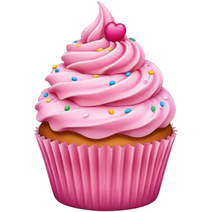 cupcake with pink icing emoji