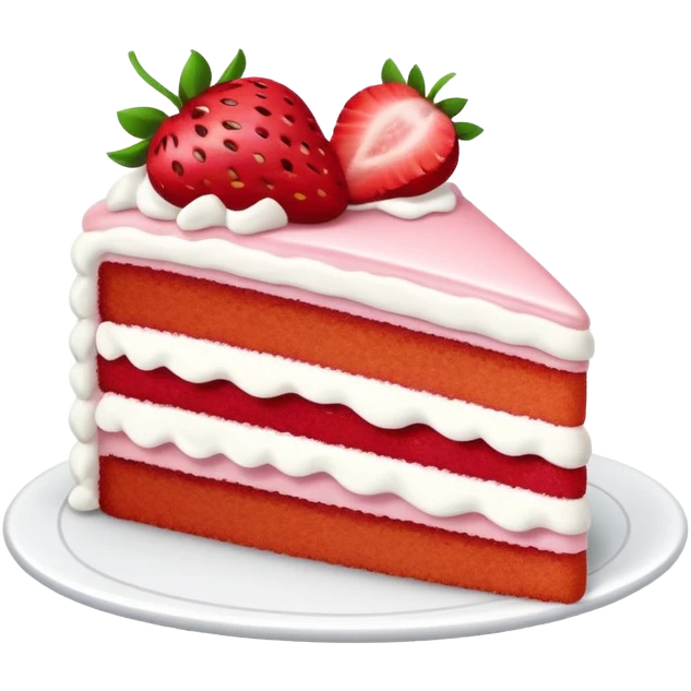 slice of strawberry cake emoji