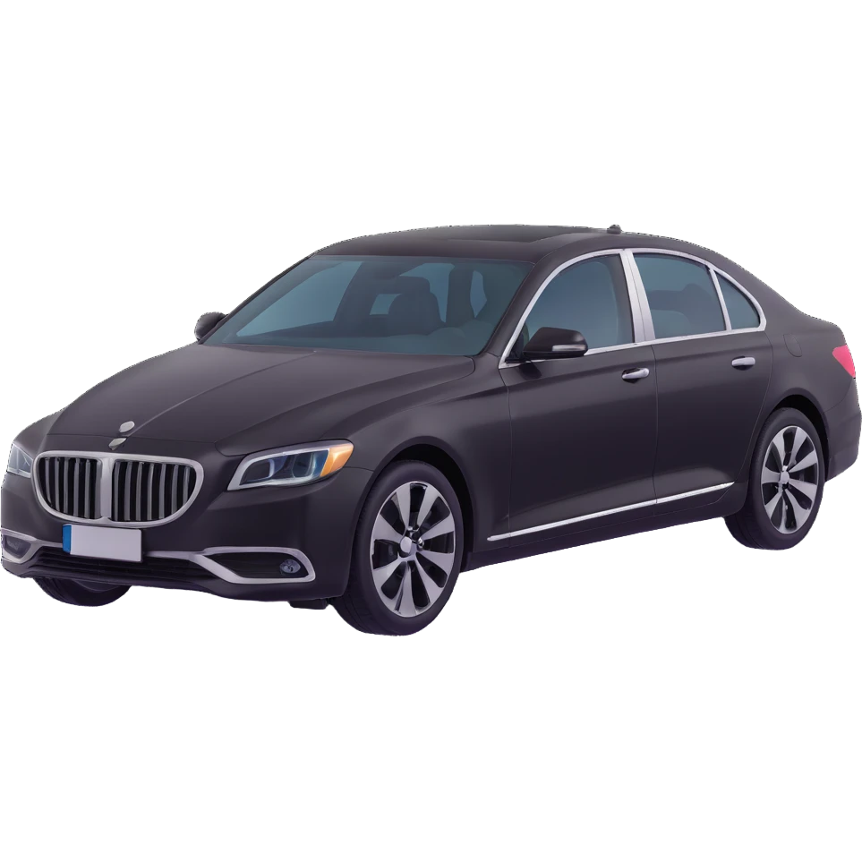 premium sedan with a transparent film partially covering the car, film in the process of being installed, elegant and sophisticated emoji