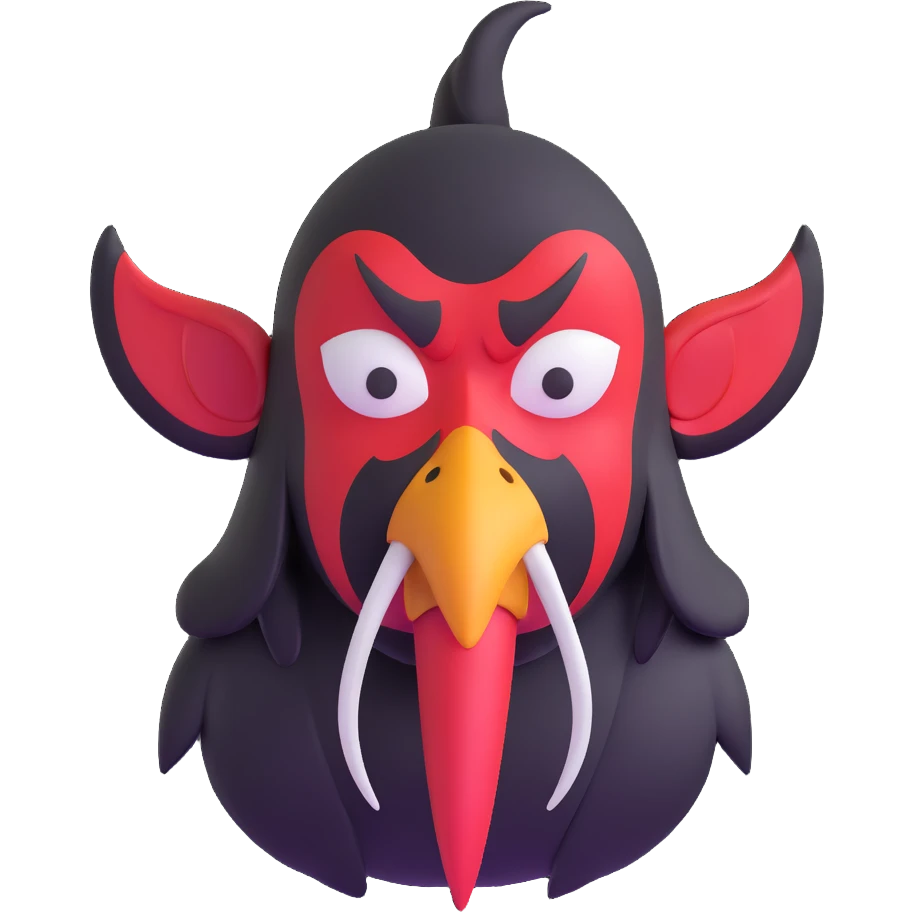 tengu with long nose crying emoji