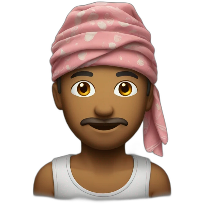 emodji avec un bandana sur la tete emoji