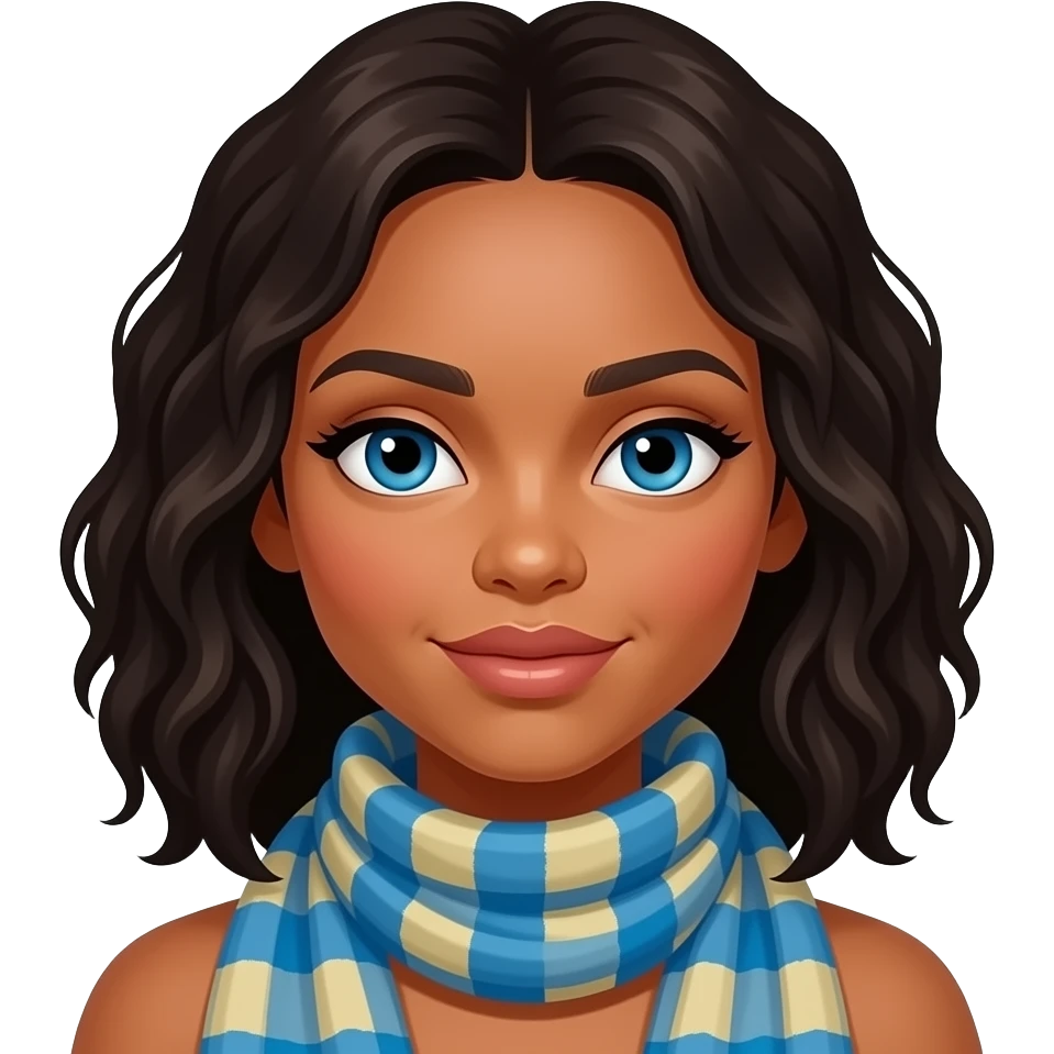 zendaya dune blue eyes with scarf emoji