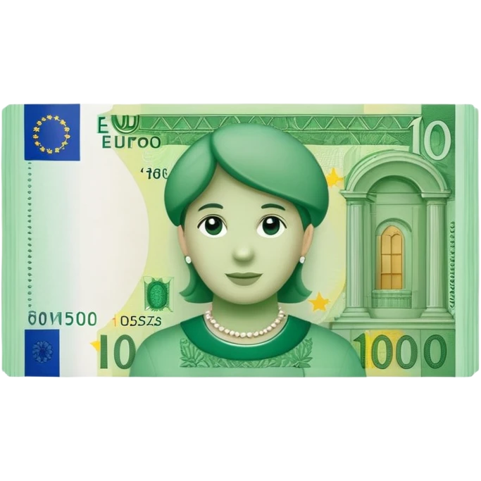 green euro banknote emoji
