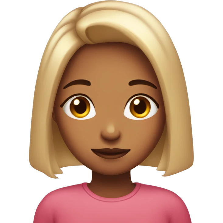 Girl with blushed cheeks emoji