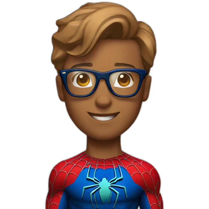 Spider man with ray ban glasses emoji