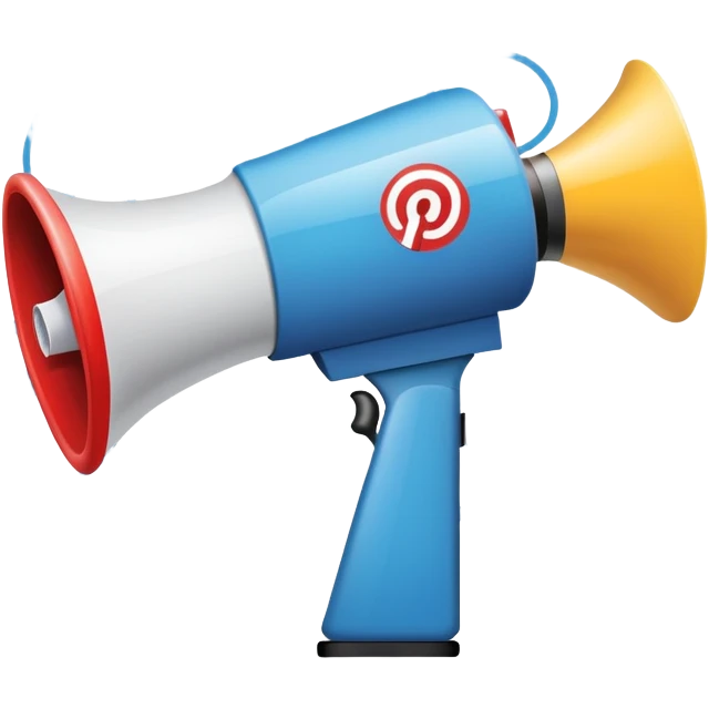 An icon featuring a megaphone, a press release, and a social media icon, symbolizing advertising and public relations. The design includes a billboard and communication network lines, representing brand promotion and media outreach. Transparent background highlights the power of communication. emoji