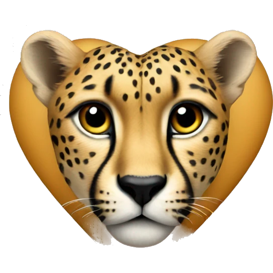 Cheetah heart emoji
