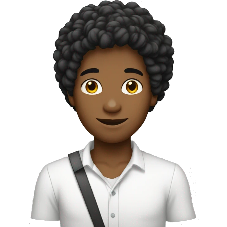 Un garçon peau blanche cheveux noirs qui rigole emoji