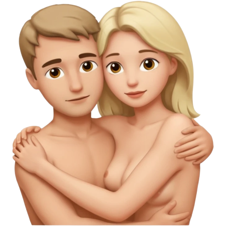 Homem e mulher fazendo amor sem roupa emoji