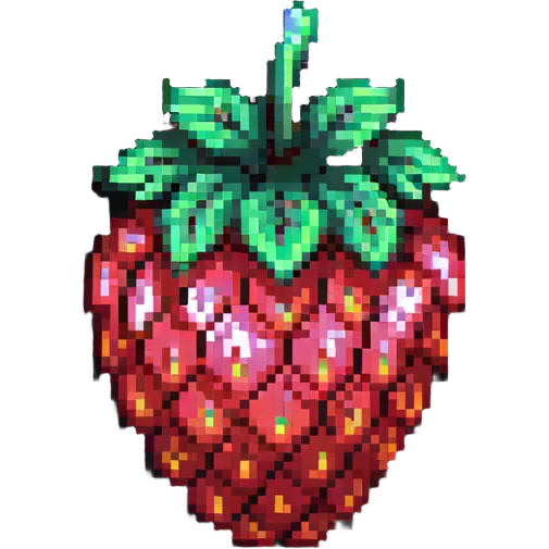 neon sign strawberry glowing effect emoji