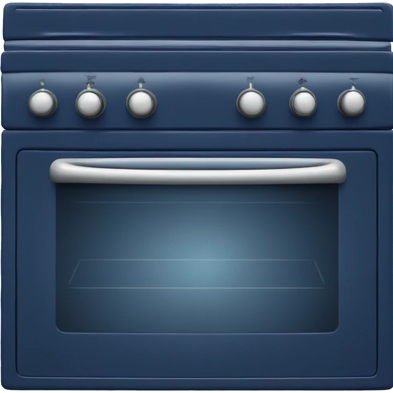 Realistic navy blue oven isolated.  emoji