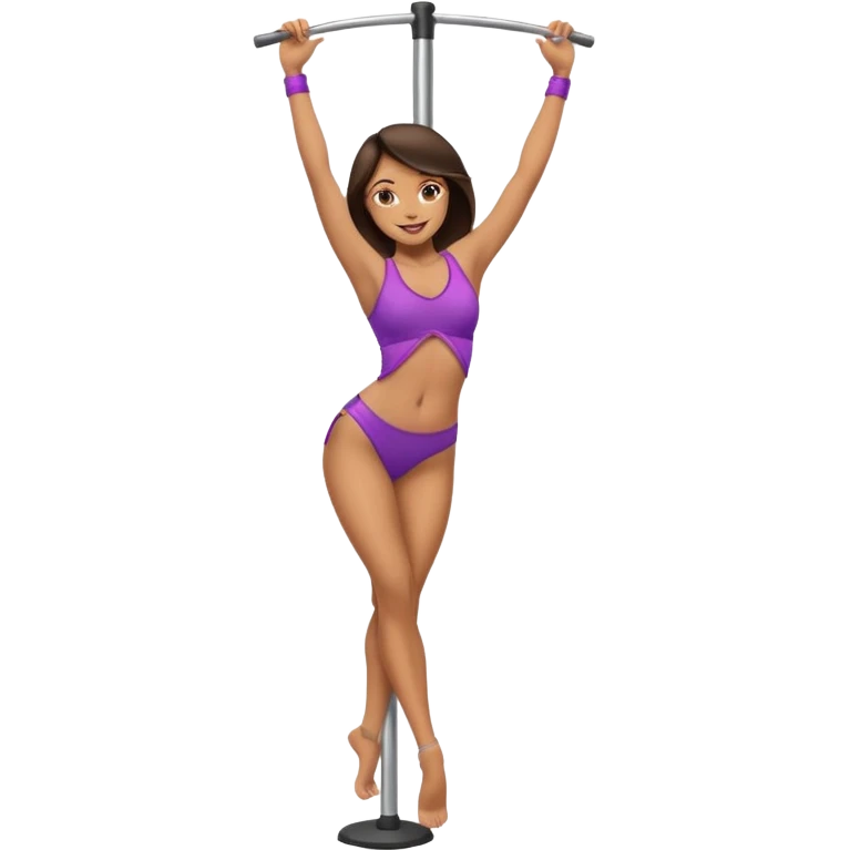 Brunette pole dance emoji