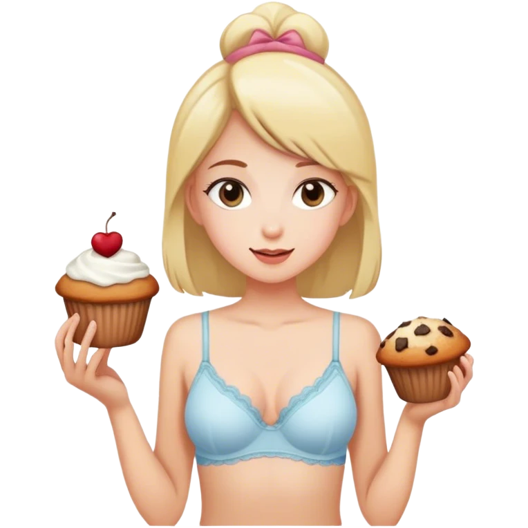 Girl Muffin wearing underwear  emoji