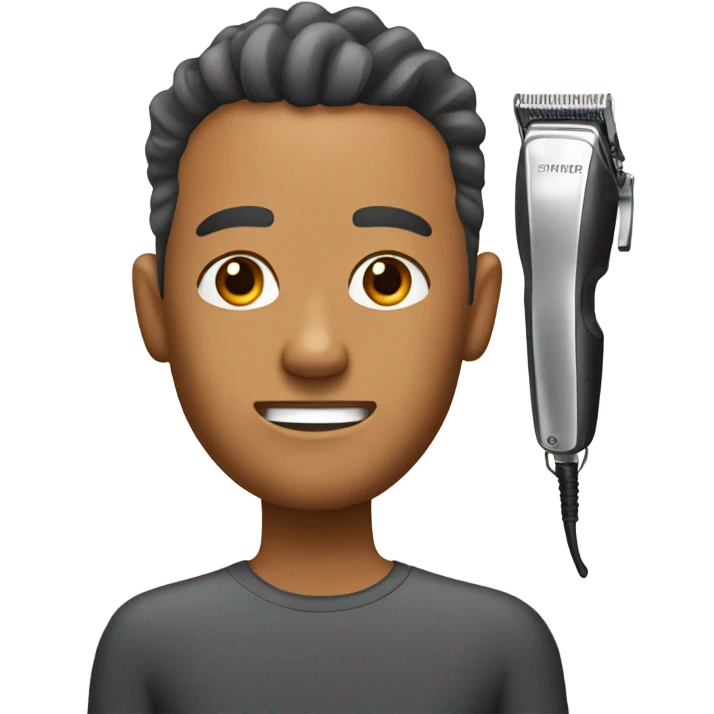 Hair clippers tan skin emoji