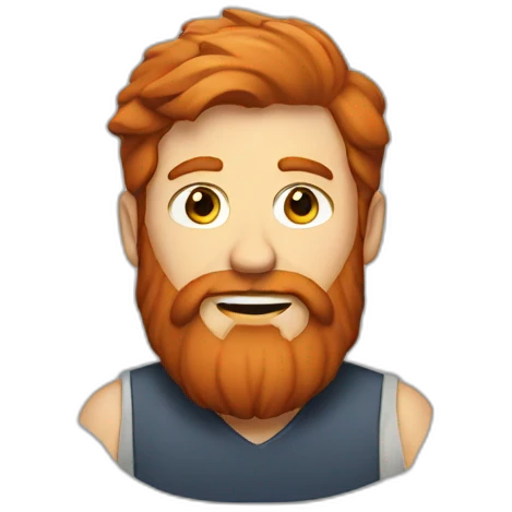 a red-haired man with a beard emoji