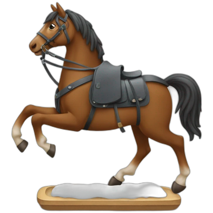 Un cheval sur un cheva emoji