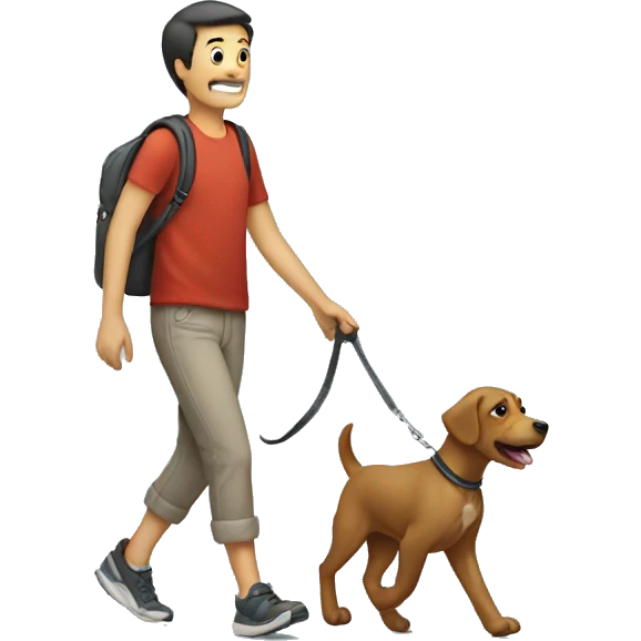 Dog walking human emoji