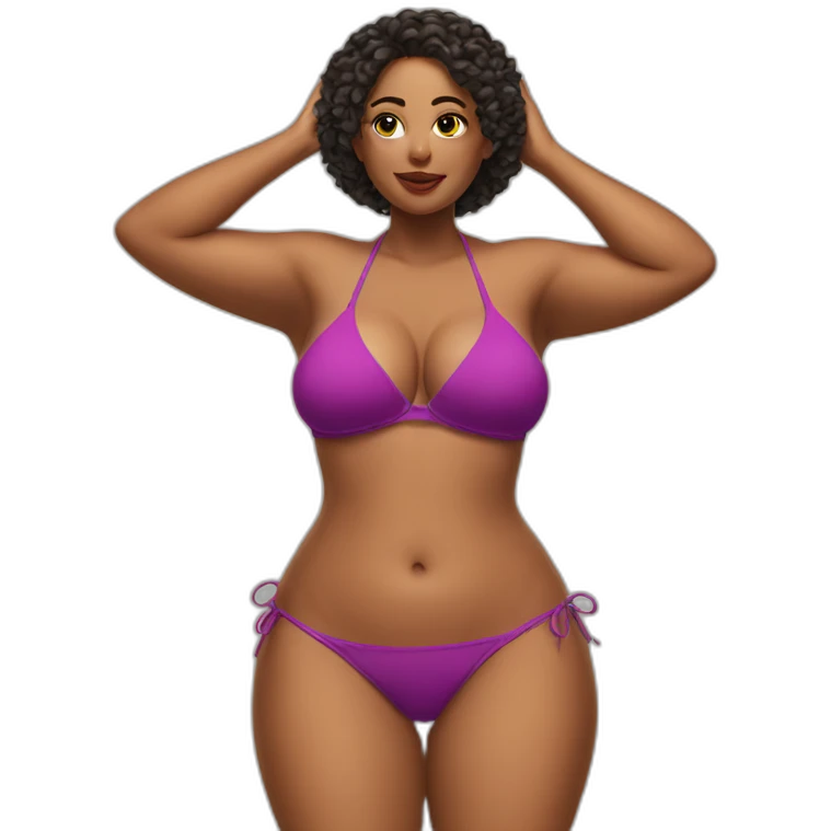 slim thick woman bikini emoji