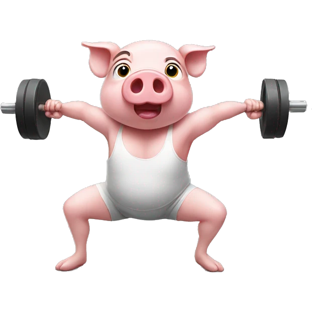 Pig work out emoji
