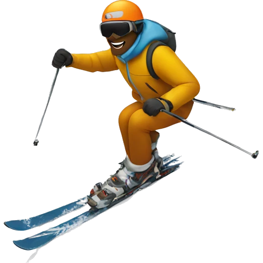 A man skiing down a mountain  emoji