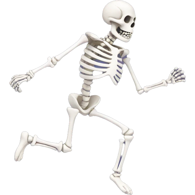 skeleton running emoji