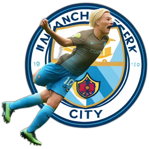 Haaland scoring a goal and the ball being the Manchester City logo emoji