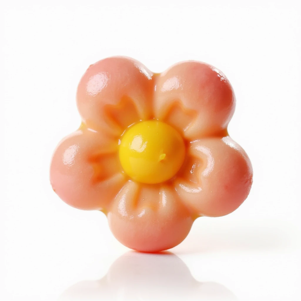 realistic flower bud-shaped candy, isolated on a transparent background, no visible background emoji