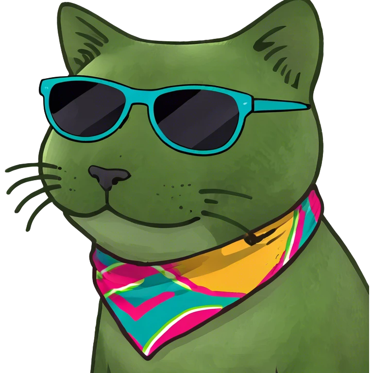 Cat with sunglasses emoji
