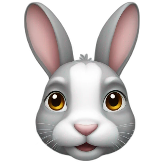 rabbit with grey nose emoji