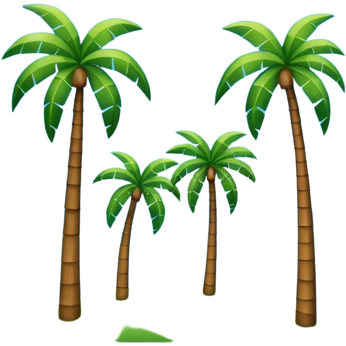 Palm trees with the letters M S emoji