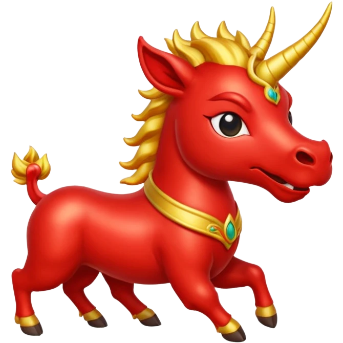 chinese mythological qilin emoji style apple emoji