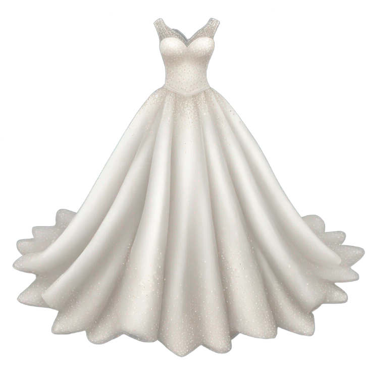 Wedding dress beautiful finish with star emoji