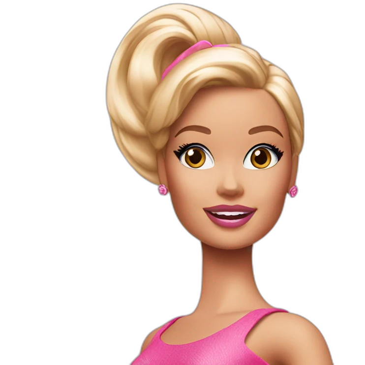 Barbie en rose emoji