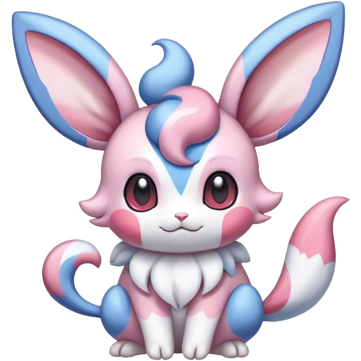 Colorful Sylveon-Espurr-Minccino-hybrid emoji