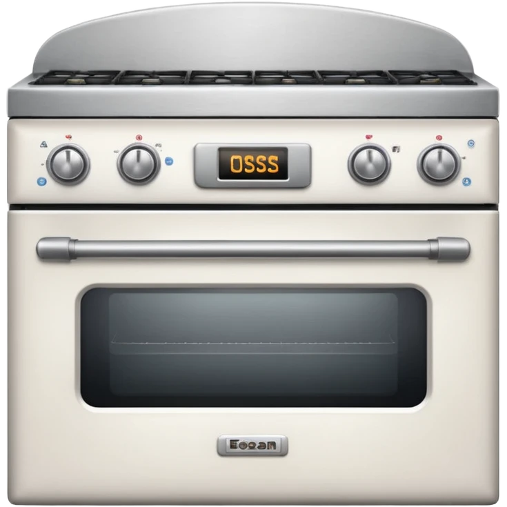 white kitchen oven, classic look, emoji style emoji
