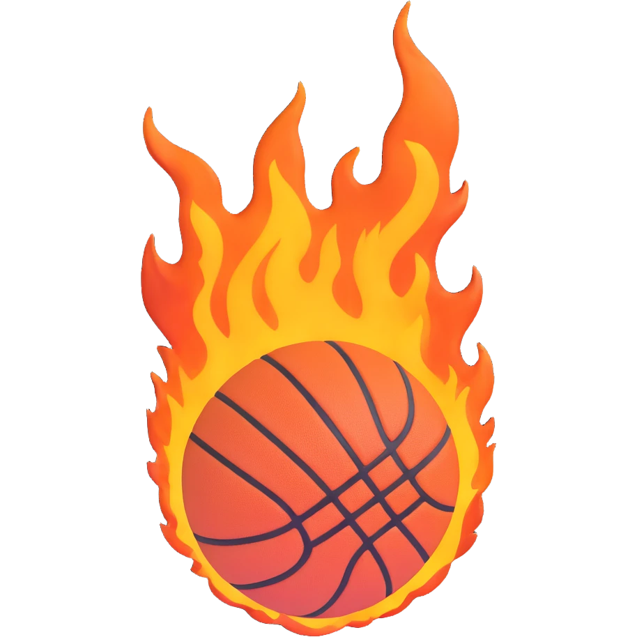 basketball on fire emoji