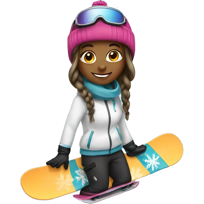 Snowboarding girl  emoji
