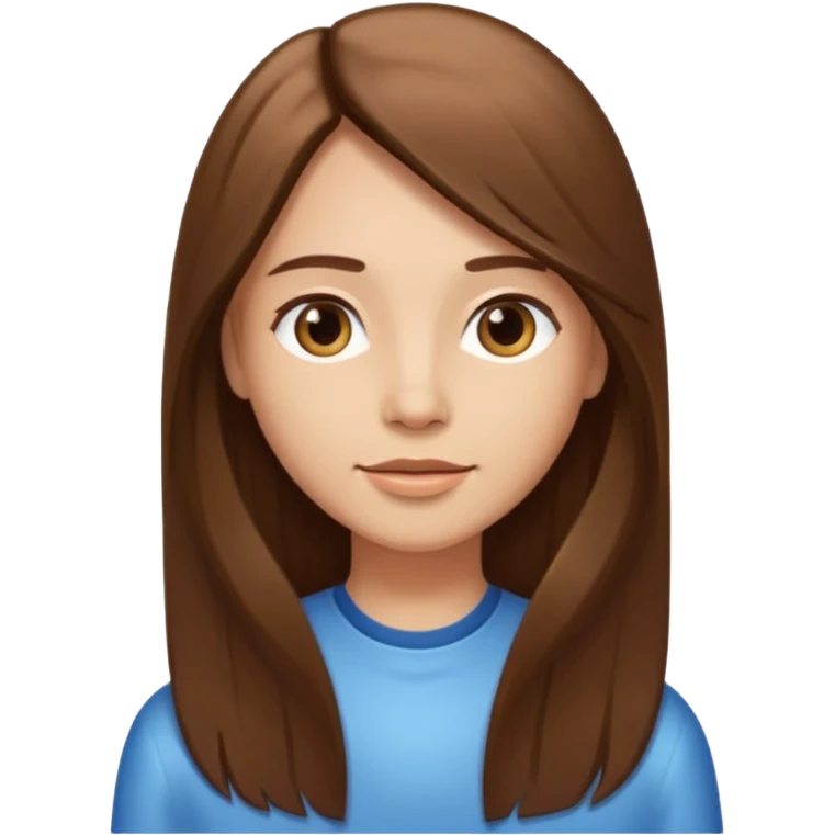 Just a long hair flowing with no face and only straight hair emoji