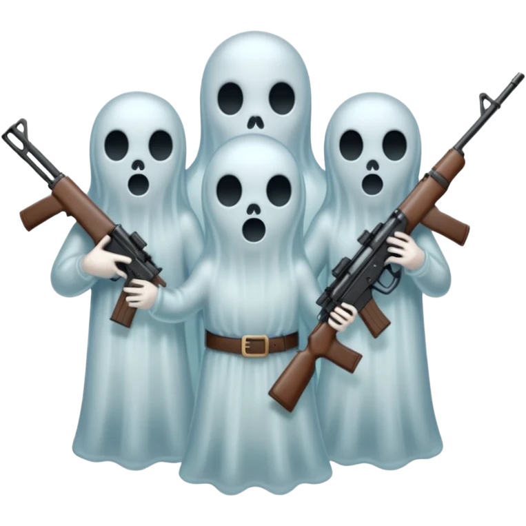 Fantasmas con un fusil emoji