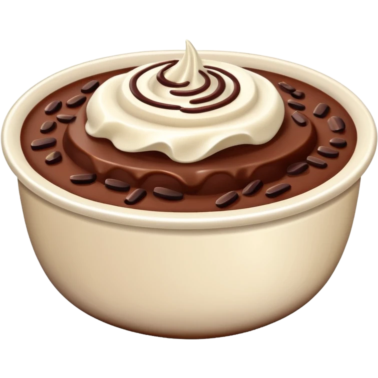 chocolate rice pudding emoji
