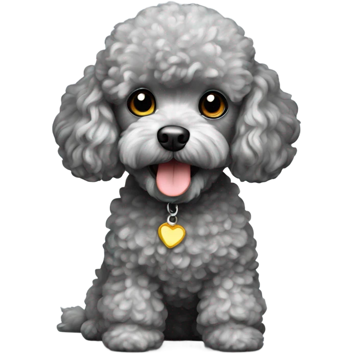 Silver toy poodle  emoji