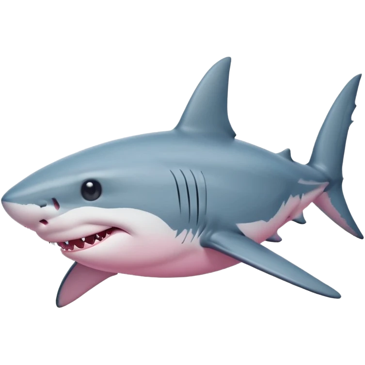 Great white shark that’s pink emoji