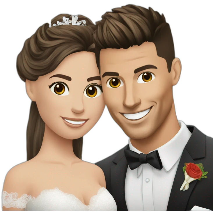 Cristiano Ronaldo marry with messi emoji