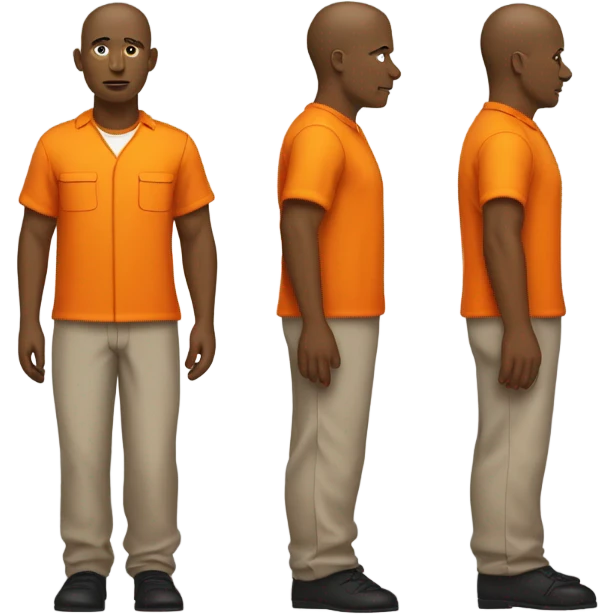 the prisoner in the orange uniform emoji