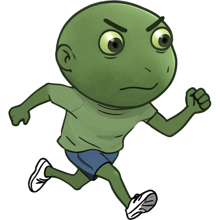 Fat person running emoji