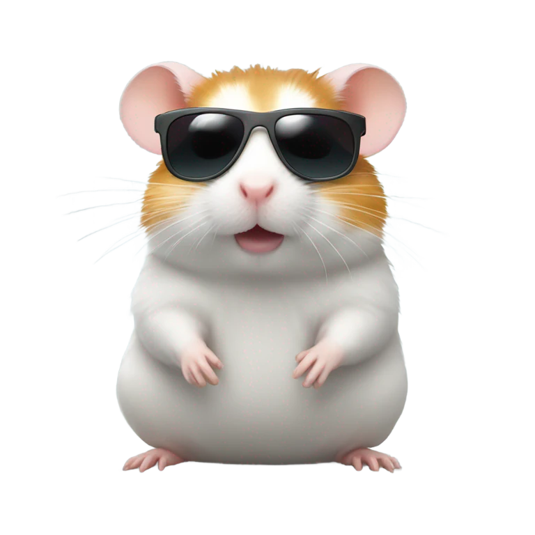 Hamster with sunglasses emoji