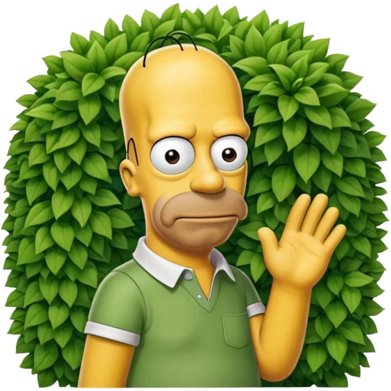 homer going into the hedge emoji