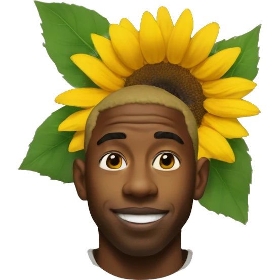 Tyler the creator with a sunflower. emoji